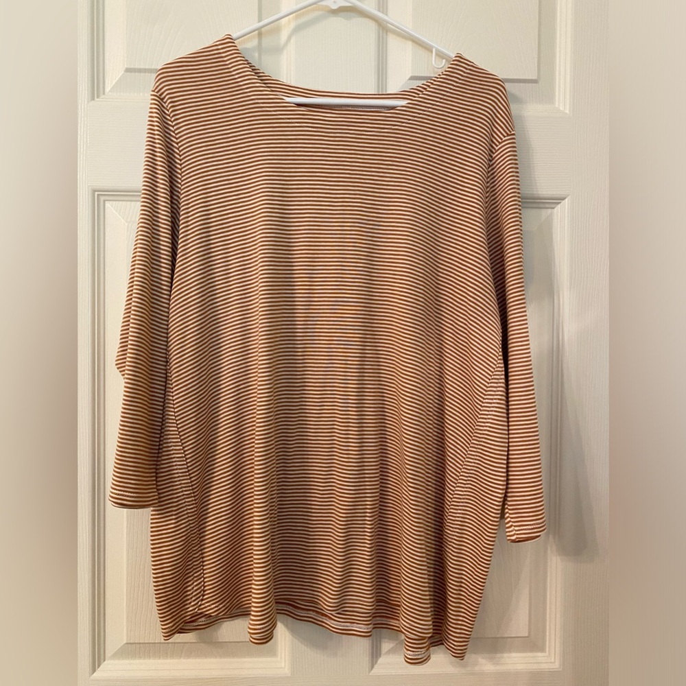 J. Jill Pima 3/4 Sleeve Scoop Neck Tee
